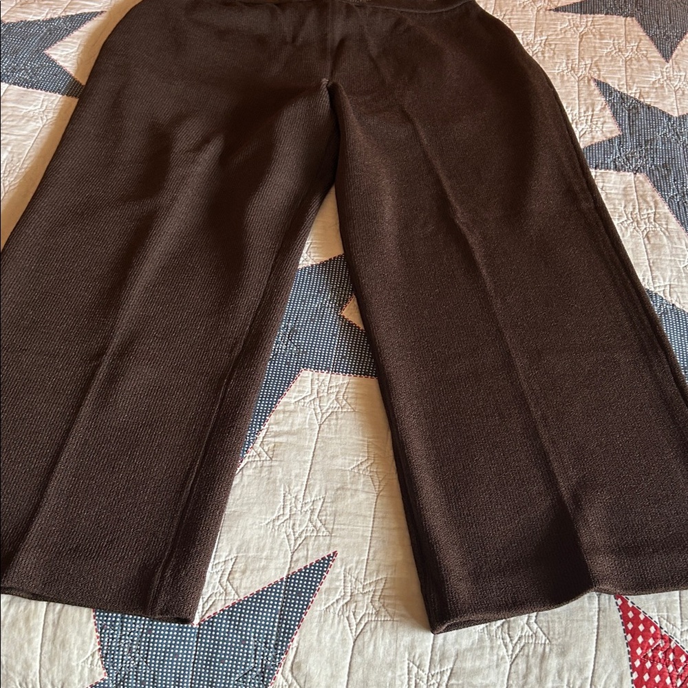 St. John Chocolate Knit Garment with 26” inseam Great color style.